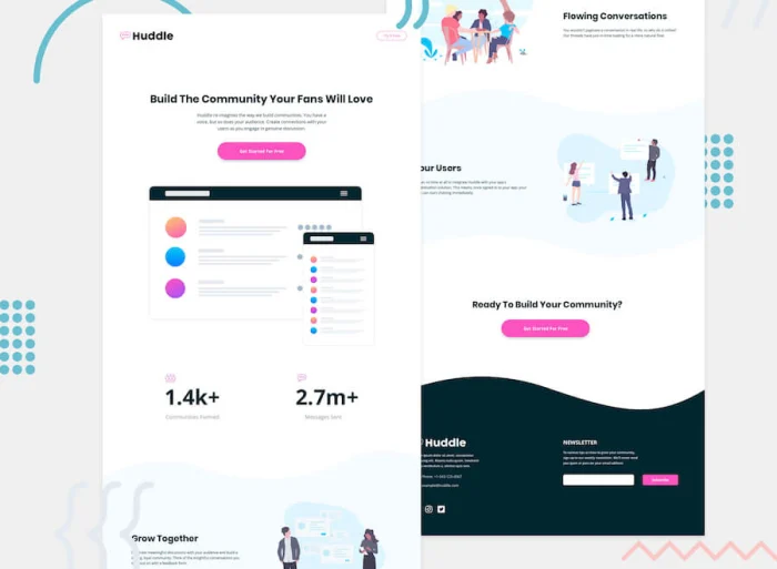 Huddle Landing Page